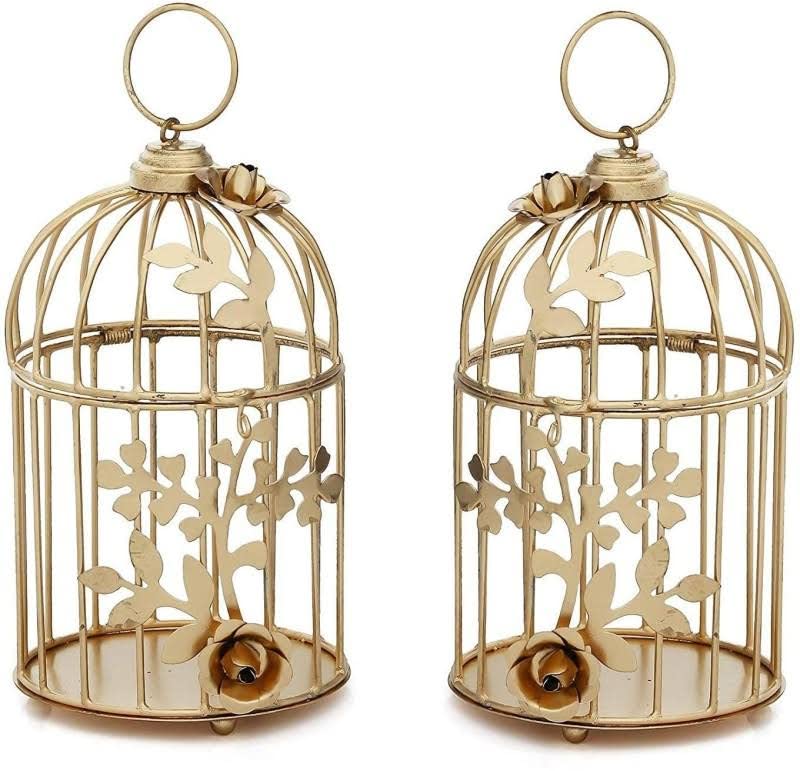 Golden Rose Mini Cages, Set of 2