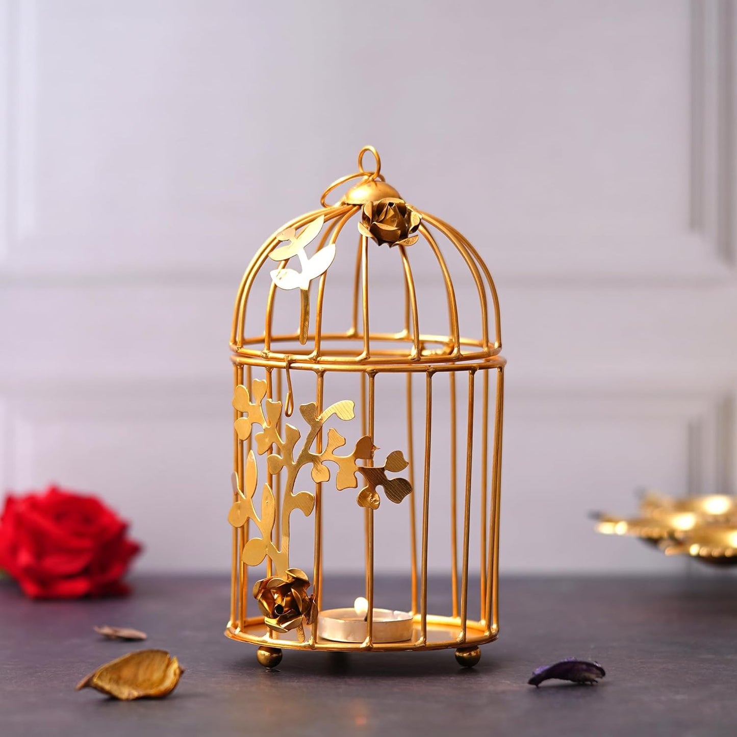 Golden Rose Mini Cages, Set of 2
