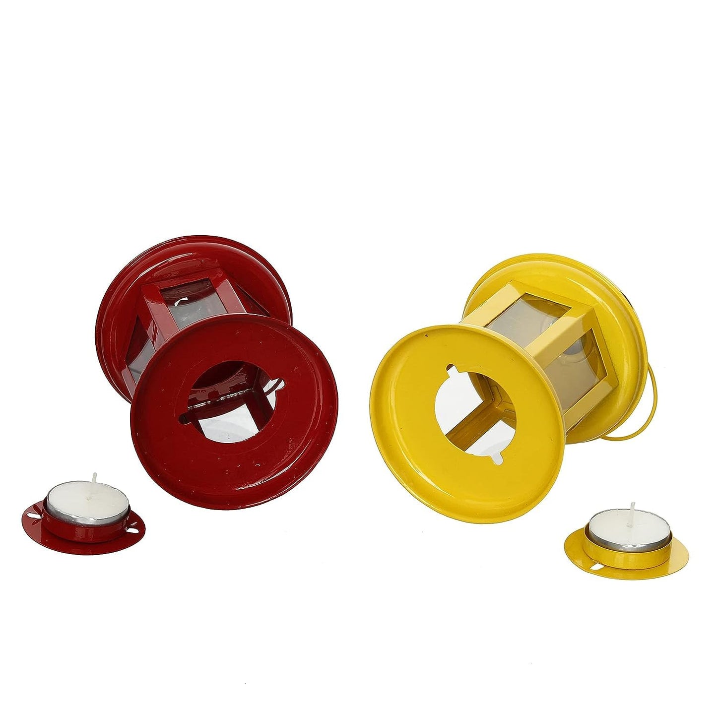 Colorful Candy Mini Lantern Tea Lights, Set of 4