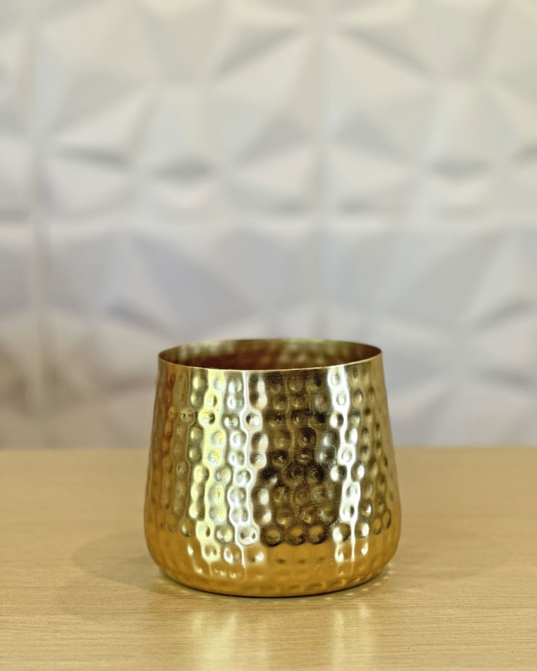 Regular Gold Hammered Planter