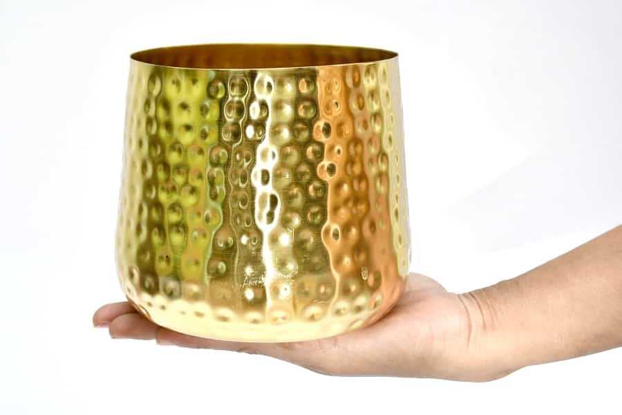 Regular Gold Hammered Planter