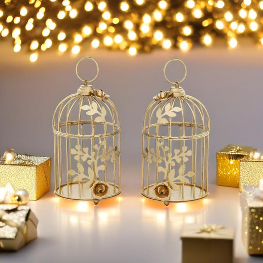 Golden Rose Mini Cages, Set of 2