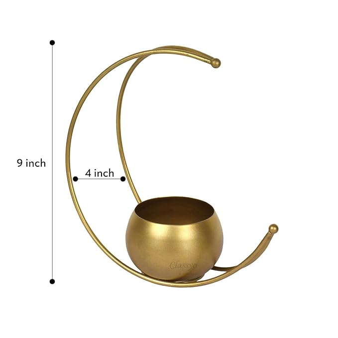 Golden Crescent Flower Vase